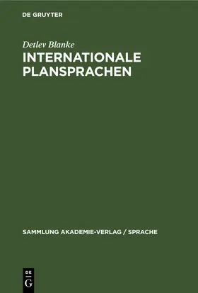 Blanke |  Internationale Plansprachen | eBook | Sack Fachmedien