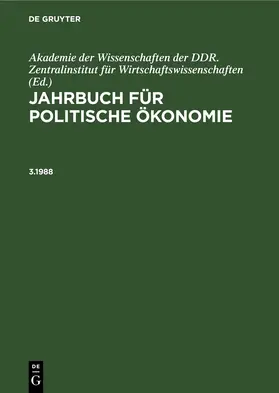  Jahrbuch für politische Ökonomie. 3.1988 | eBook | Sack Fachmedien