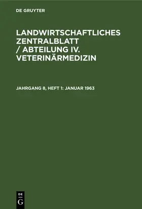 Degruyter |  Januar 1963 | Buch |  Sack Fachmedien