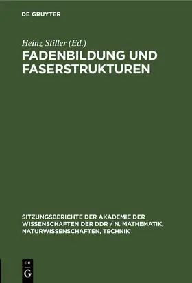 Stiller |  Fadenbildung und Faserstrukturen | eBook | Sack Fachmedien