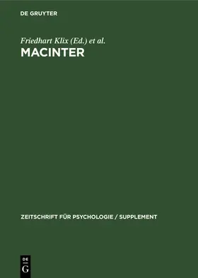 Wandtke / Klix | MACINTER | Buch | 978-3-11-258021-9 | www.sack.de