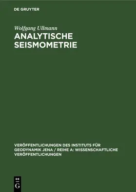 Ullmann |  Analytische Seismometrie | eBook | Sack Fachmedien