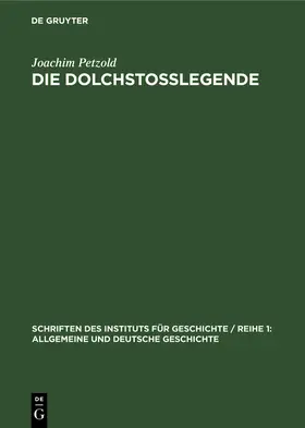 Petzold |  Die Dolchstoßlegende | Buch |  Sack Fachmedien