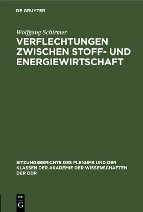 Schirmer |  Verflechtungen zwischen Stoff- und Energiewirtschaft | eBook | Sack Fachmedien