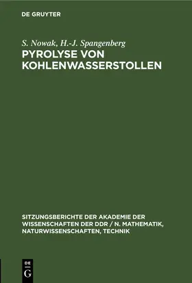 Nowak / Spangenberg |  Pyrolyse von Kohlenwasserstollen | eBook | Sack Fachmedien