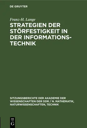 Lange |  Strategien der Störfestigkeit in der Informationstechnik | eBook | Sack Fachmedien