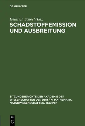 Scheel | Schadstoffemission und Ausbreitung | Buch | 978-3-11-258503-0 | www.sack.de