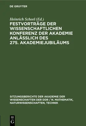 Gruyter |  Festvorträge der wissenschaftlichen Konferenz der Akademie anläßlich des 275. Akademiejubiläums | eBook | Sack Fachmedien