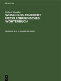 Wossidlos / Teuchert |  Dwaleri bis Exküs¿ | Buch |  Sack Fachmedien