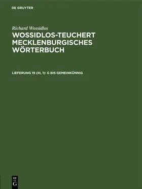  G bis gemeinkünnig | Buch |  Sack Fachmedien