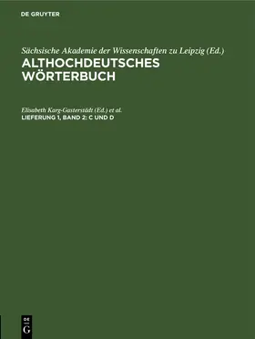Grosse / Karg-Gasterstädt / Frings |  Band 2: C und D | Buch |  Sack Fachmedien
