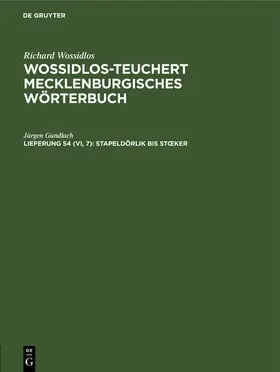 Gundlach |  Stapeldörlik bis Stœker | eBook | Sack Fachmedien