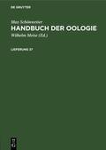 Schönwetter / Meise |  Max Schönwetter: Handbuch der Oologie. Lieferung 37 | Buch |  Sack Fachmedien