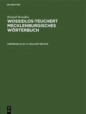 Gruyter |  Hollfast bis Hus | eBook | Sack Fachmedien