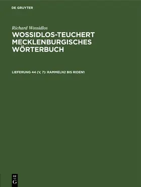  Rammeln2 bis riden1 | Buch |  Sack Fachmedien