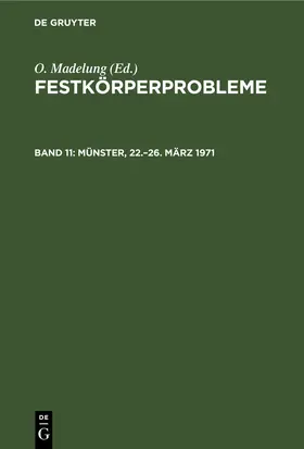 Madelung |  Münster, 22.–26. März 1971 | eBook | Sack Fachmedien