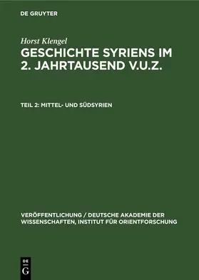 Klengel |  Mittel- und Südsyrien | eBook | Sack Fachmedien