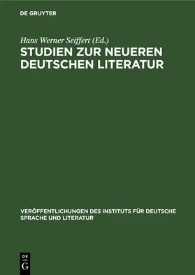Seiffert |  Studien zur neueren deutschen Literatur | eBook | Sack Fachmedien