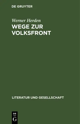 Herden |  Wege zur Volksfront | eBook | Sack Fachmedien