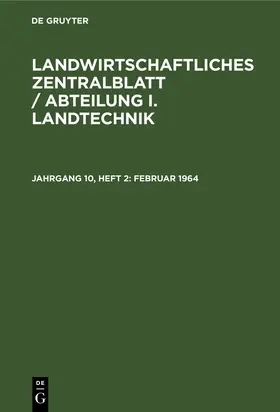 Degruyter |  Februar 1964 | Buch |  Sack Fachmedien