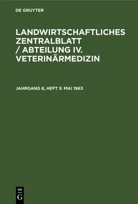 Degruyter |  Mai 1963 | Buch |  Sack Fachmedien