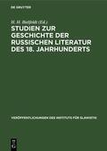 Bielfeldt |  Studien zur Geschichte der russischen Literatur des 18. Jahrhunderts | Buch |  Sack Fachmedien