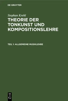 Krehl |  Allgemeine Musiklehre | Buch |  Sack Fachmedien