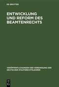  Entwicklung und Reform des Beamtenrechts | eBook | Sack Fachmedien