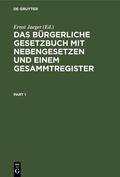 Jaeger |  Das Bürgerliche Gesetzbuch mit Nebengesetzen und einem Gesammtregister | Buch |  Sack Fachmedien