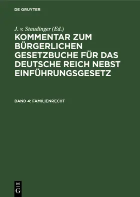 Staudinger |  Familienrecht | eBook | Sack Fachmedien