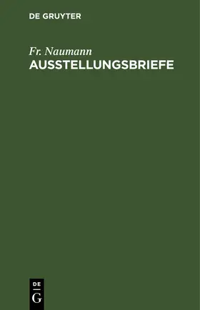 Naumann | Ausstellungsbriefe | E-Book | sack.de