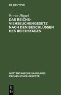 Hippel |  Das Reichs-Viehseuchengesetz nach den Beschlüssen des Reichstages | Buch |  Sack Fachmedien