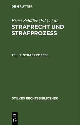 Hartung / Schäfer |  Strafprozeß | Buch |  Sack Fachmedien