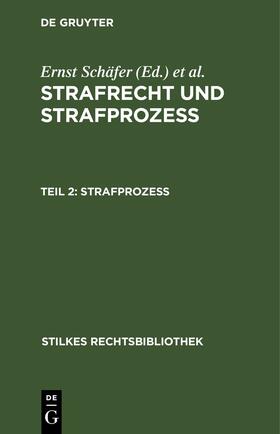 Hartung / Schäfer | Strafprozeß | Buch | 978-3-11-260459-5 | sack.de