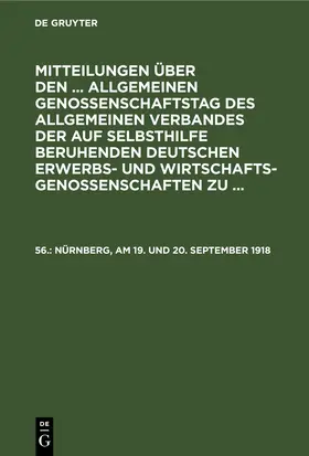  Nürnberg, am 19. und 20. September 1918 | eBook | Sack Fachmedien