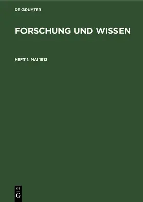 Degruyter |  Mai 1913 | Buch |  Sack Fachmedien