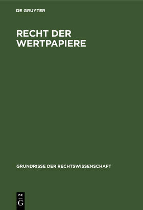 Schwerin | Recht der Wertpapiere | E-Book | sack.de