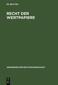 Schwerin |  Recht der Wertpapiere | eBook | Sack Fachmedien