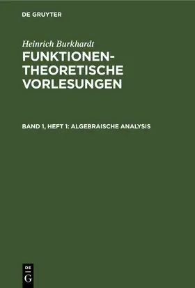 Burkhardt |  Algebraische Analysis | eBook | Sack Fachmedien