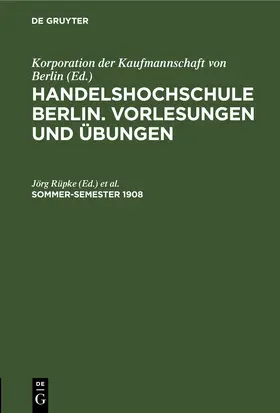  Sommer-Semester 1908 | eBook | Sack Fachmedien