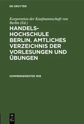Sommersemester 1918 | E-Book | sack.de