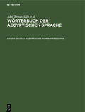 Grapow / Erman |  Deutsch-aegyptisches Worterverzeichnis | Buch |  Sack Fachmedien