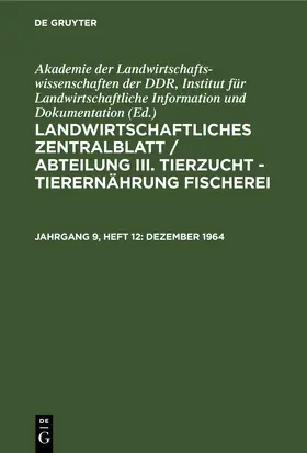  Dezember 1964 | eBook | Sack Fachmedien