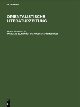Hartmann |  August/September 1936 | eBook | Sack Fachmedien