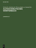  Althochdeutsches Wörterbuch. Lieferung 4/5 | Buch |  Sack Fachmedien