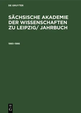 Degruyter |  1985-1986 | Buch |  Sack Fachmedien