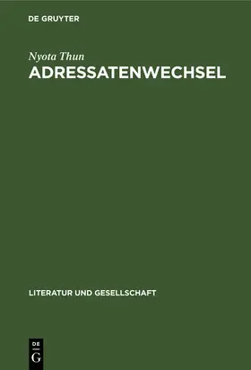 Thun |  Adressatenwechsel | Buch |  Sack Fachmedien