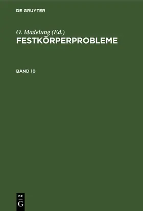 Madelung |  Freudenstadt, 6. bis 11. April 1970 | Buch |  Sack Fachmedien