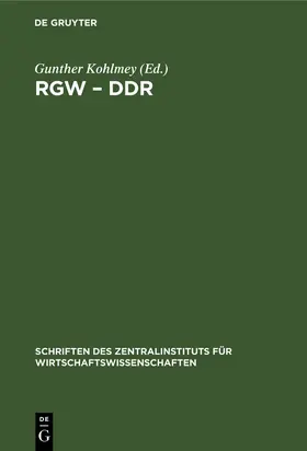 Kohlmey |  RGW - DDR | Buch |  Sack Fachmedien
