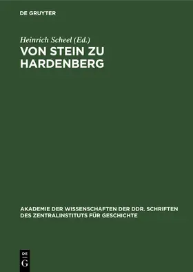 Schmidt / Scheel |  Von Stein zu Hardenberg | Buch |  Sack Fachmedien